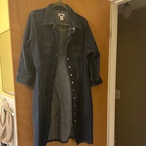 Old Navy Dark Denim Shirt Dress